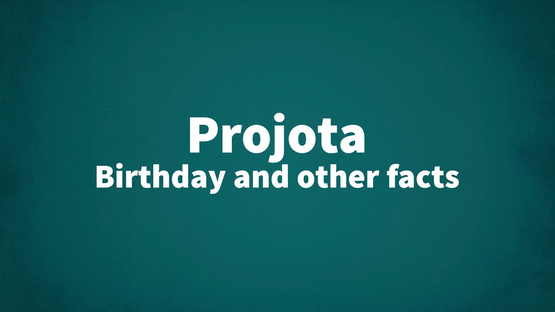 title image for Projota birthday