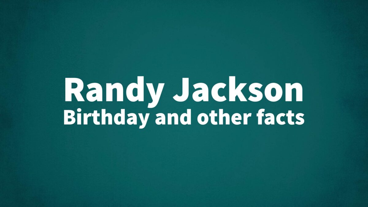 RandyJackson List Of National Days