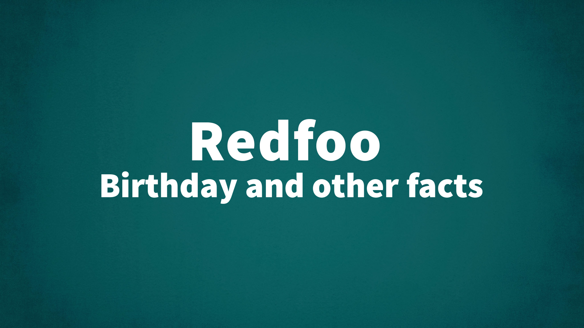 title image for Redfoo birthday