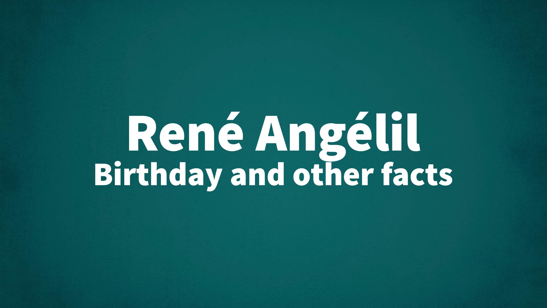 title image for René Angélil birthday