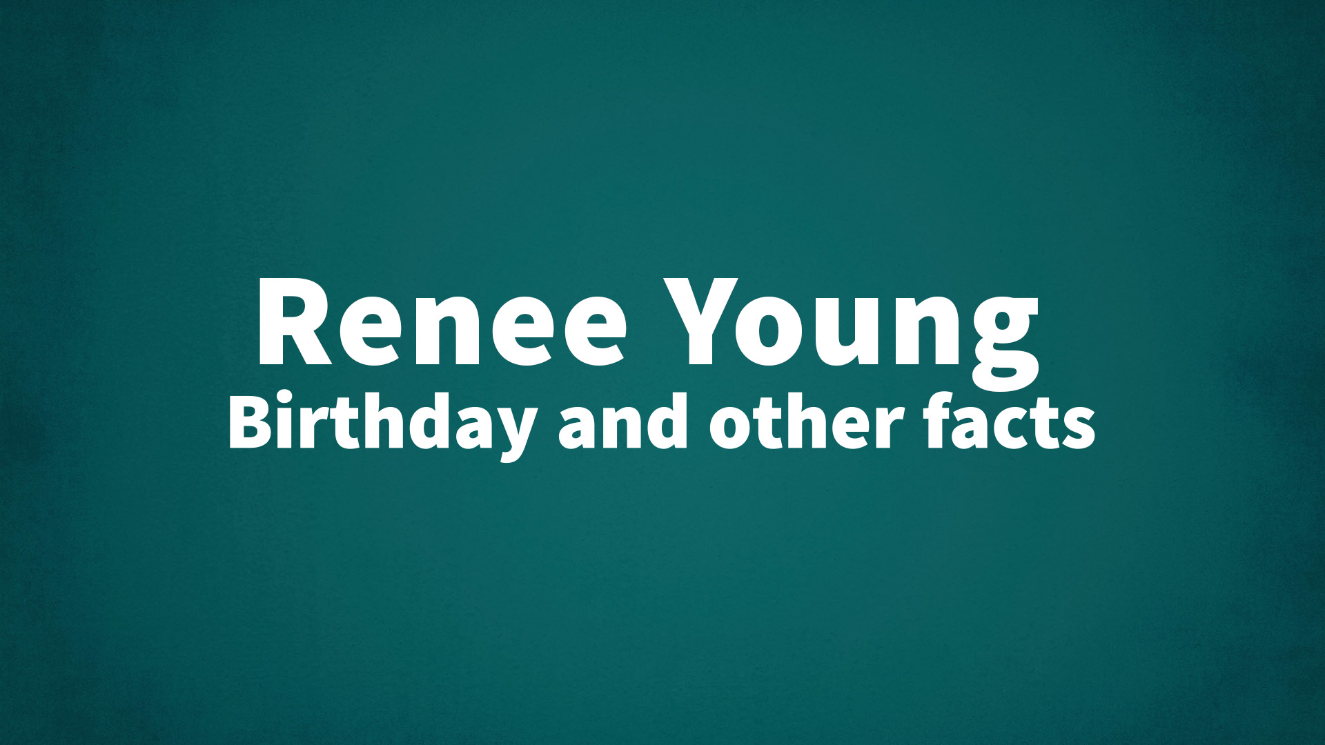 title image for Renee Young birthday