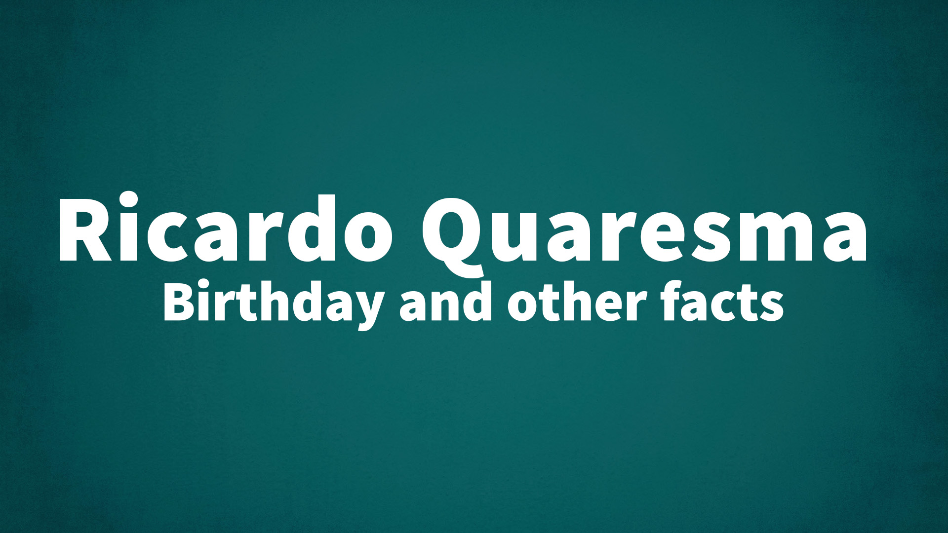 title image for Ricardo Quaresma birthday