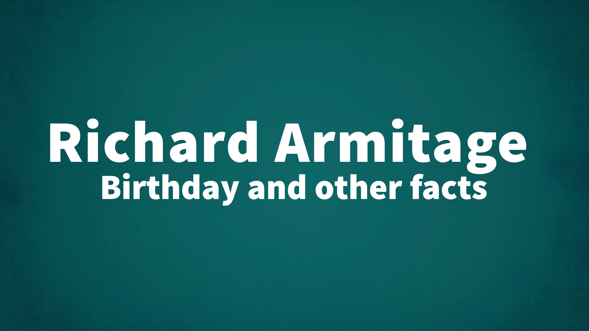 title image for Richard Armitage birthday