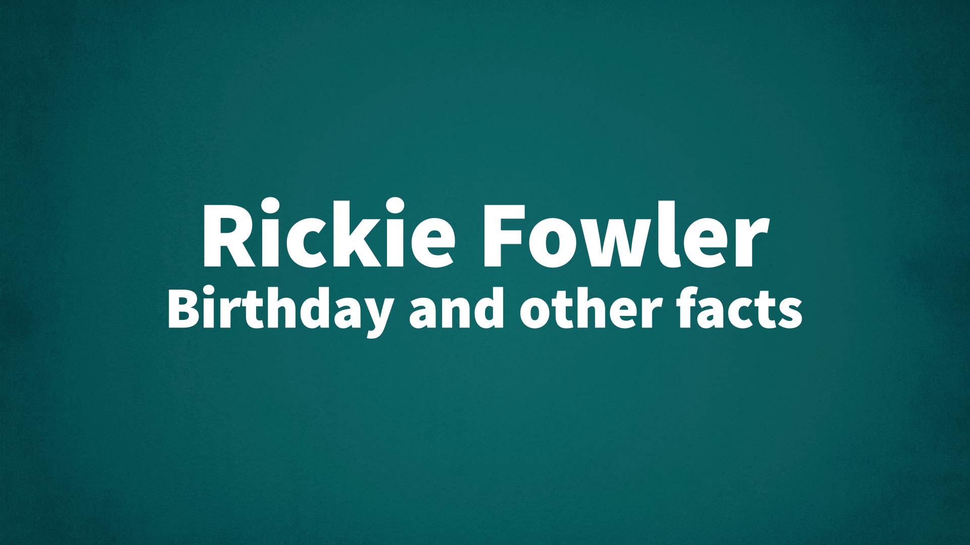 title image for Rickie Fowler birthday