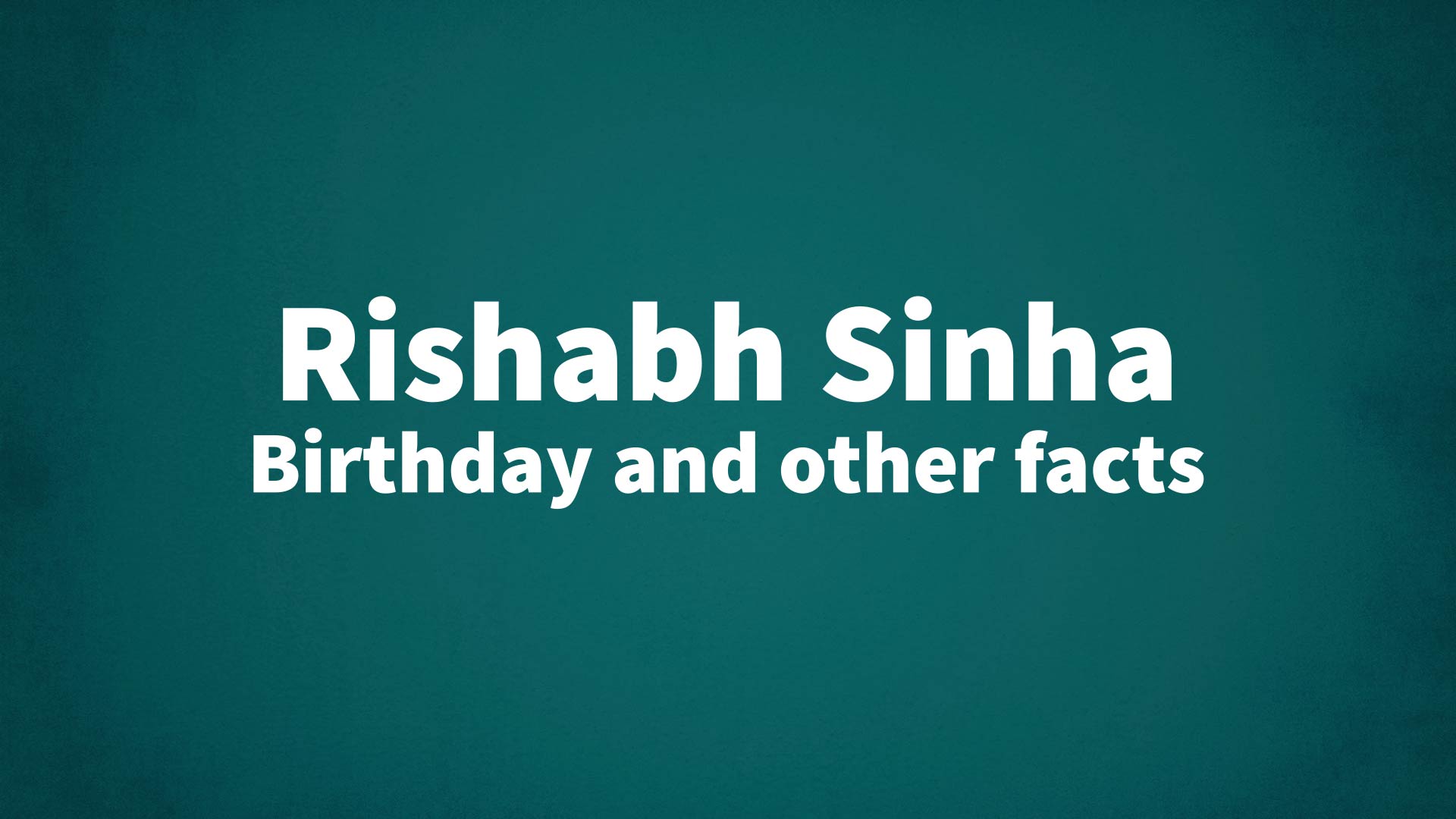 title image for Rishabh Sinha birthday