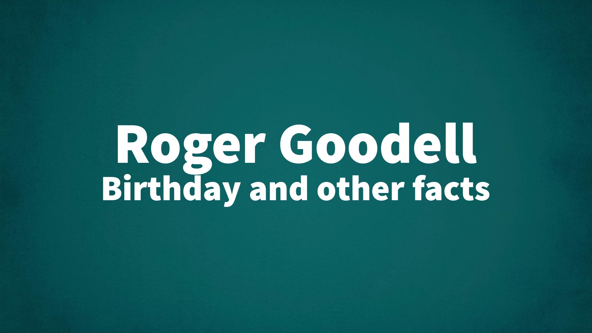 title image for Roger Goodell birthday