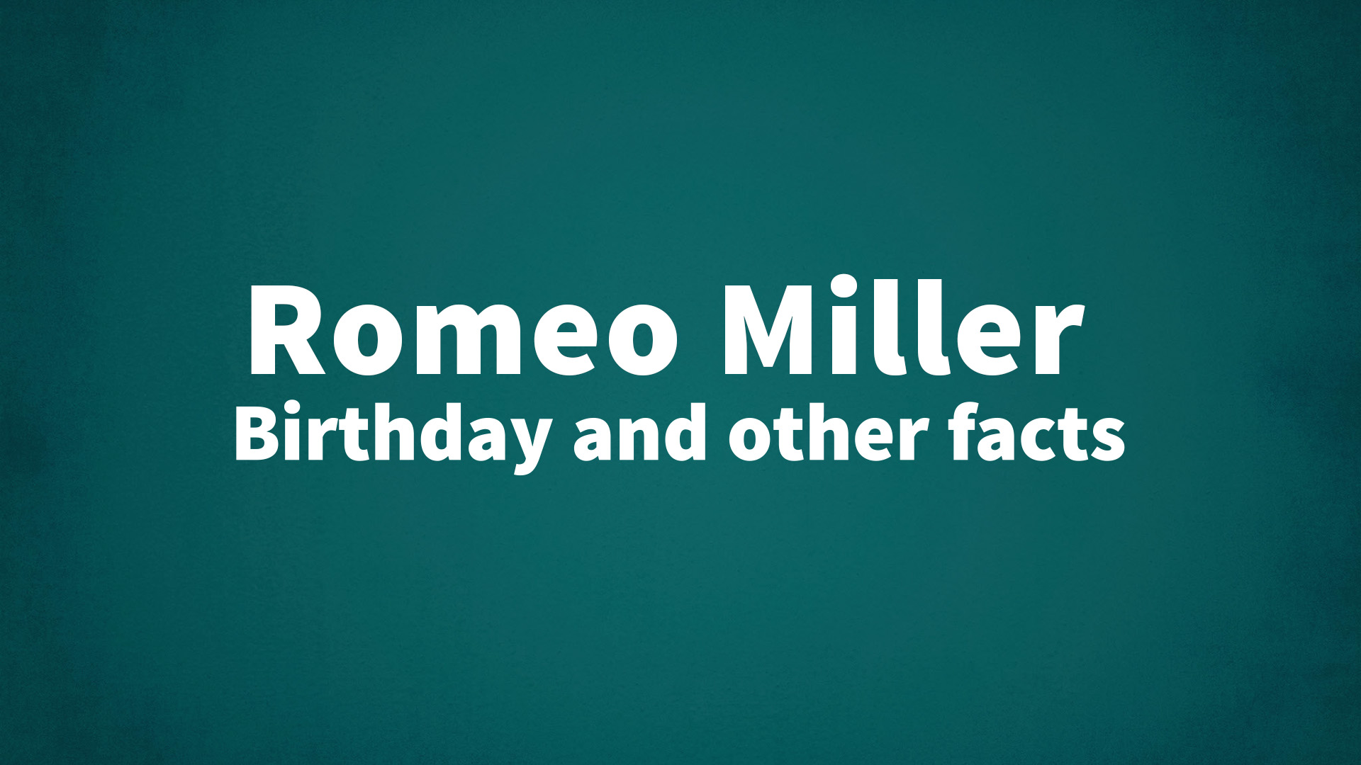 title image for Romeo Miller birthday