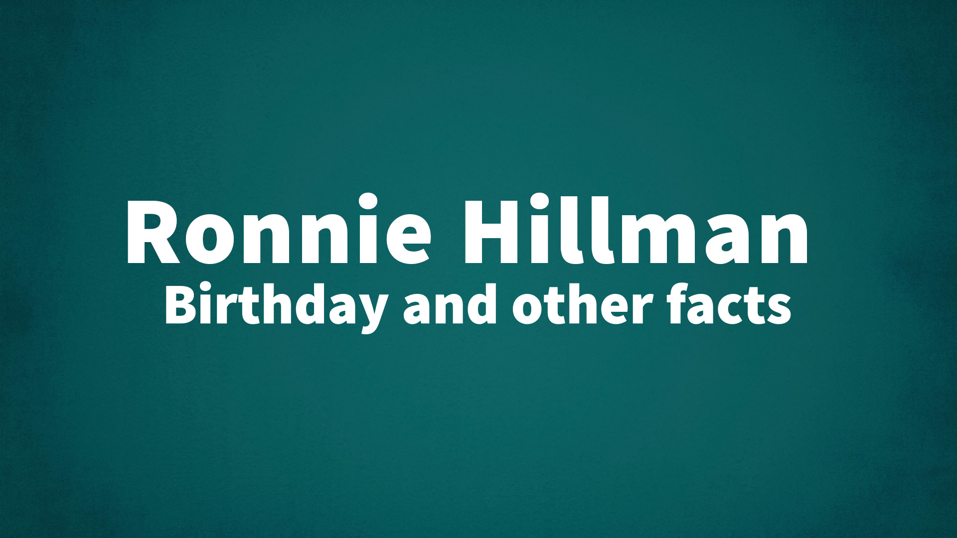 title image for Ronnie Hillman birthday