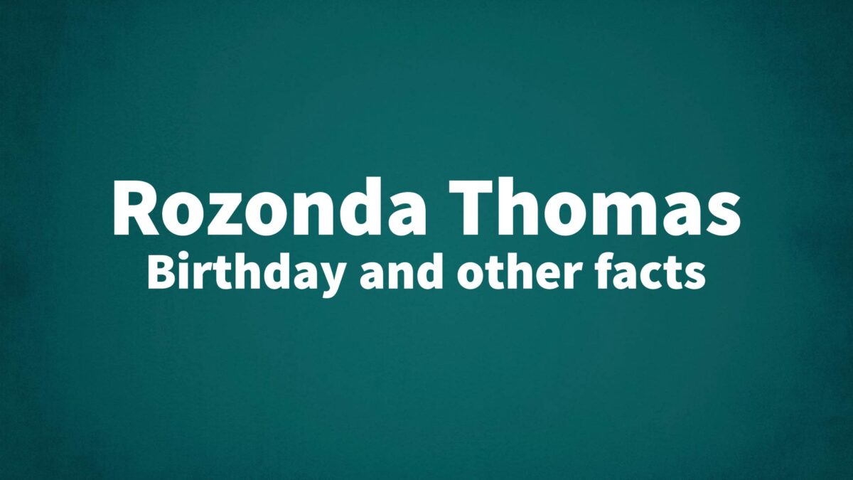 Rozonda-Thomas - List Of National Days