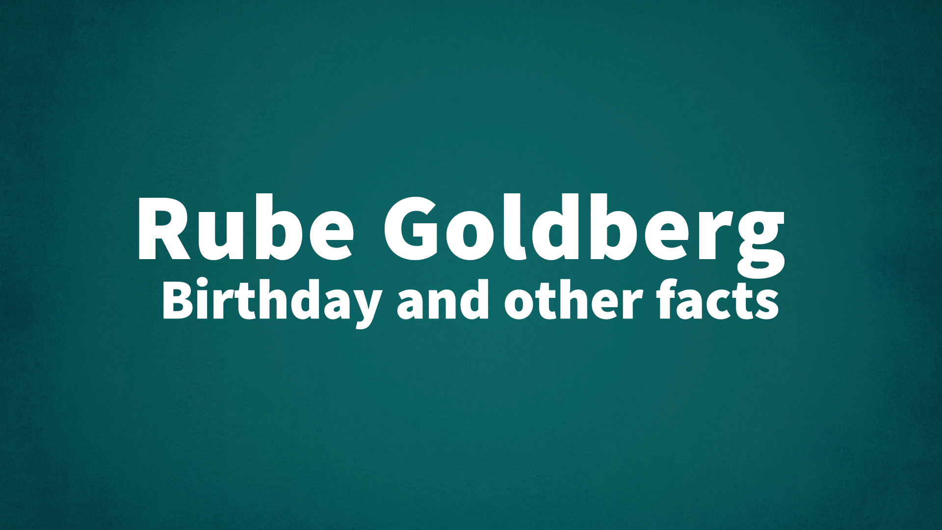 title image for Rube Goldberg birthday
