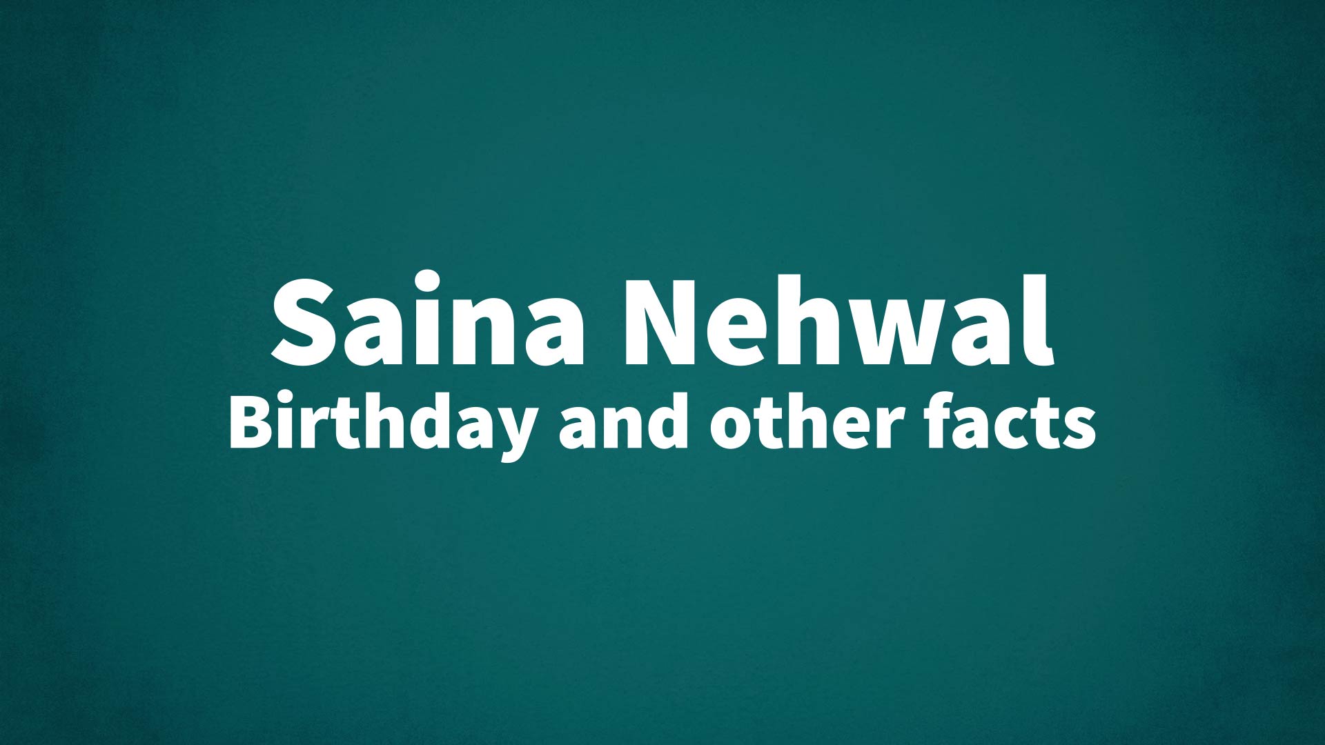title image for Saina Nehwal birthday