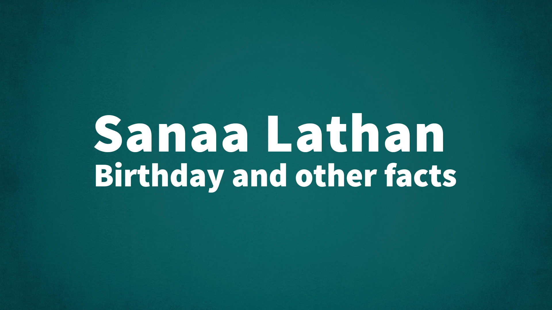 title image for Sanaa Lathan birthday