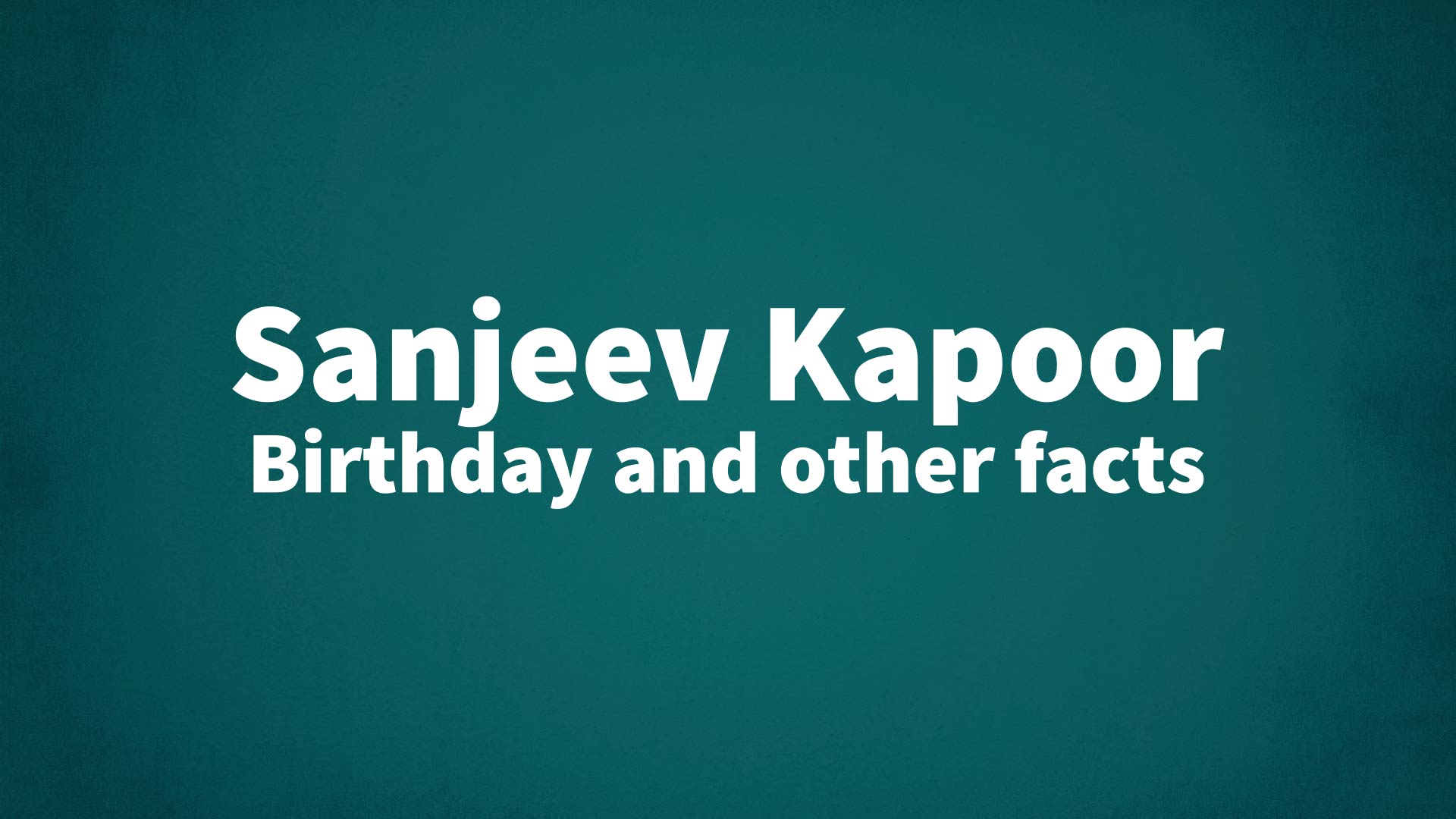 title image for Sanjeev Kapoor birthday