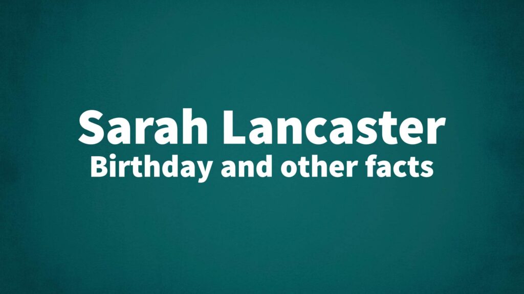 SarahLancaster List Of National Days