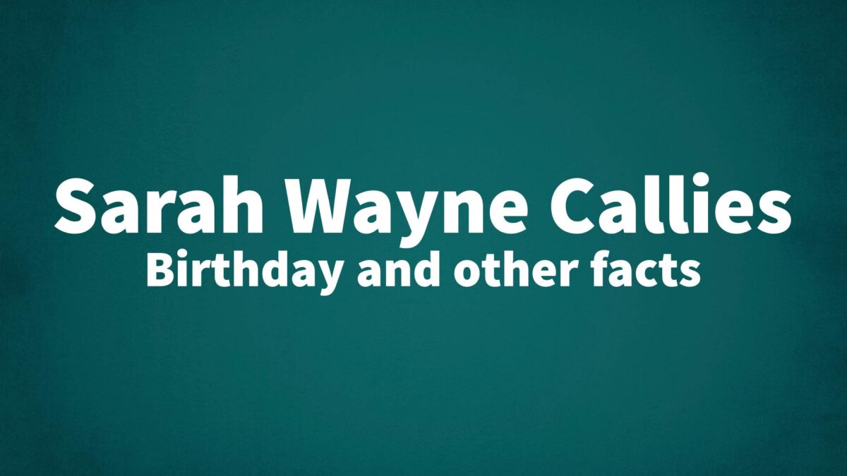 Sarah-Wayne-Callies - List Of National Days