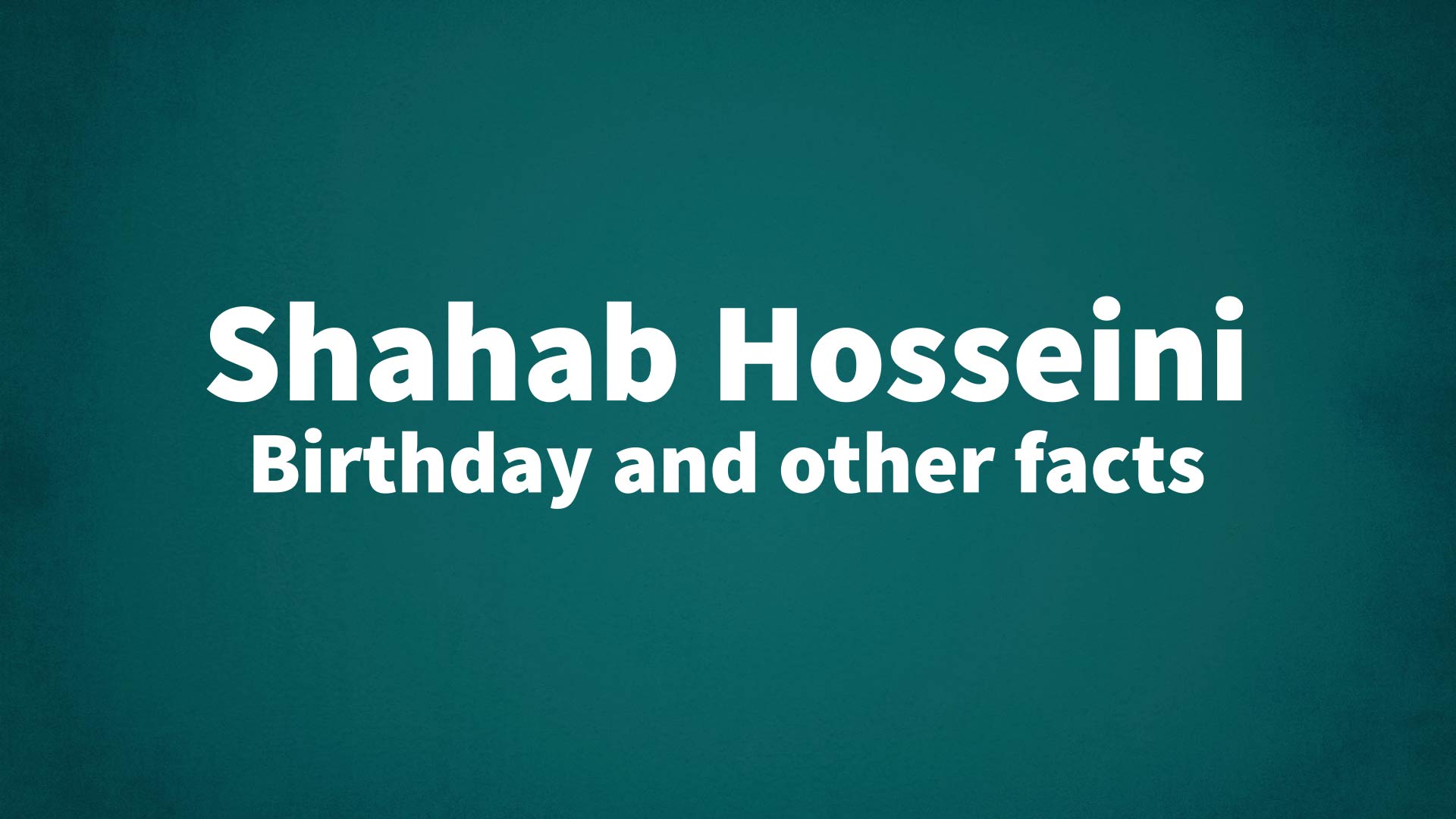title image for Shahab Hosseini birthday