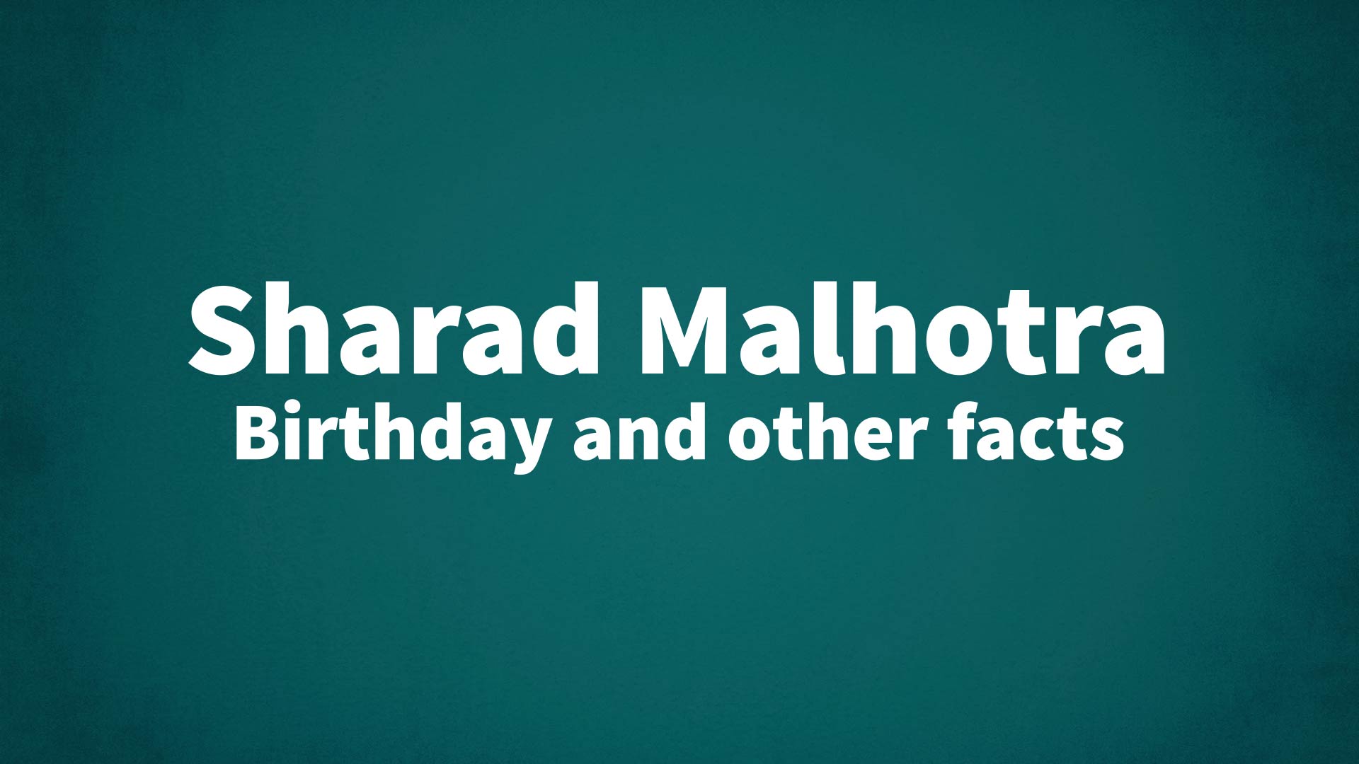 title image for Sharad Malhotra birthday