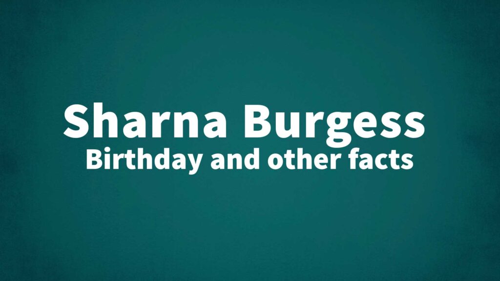 Sharna-Burgess - List Of National Days