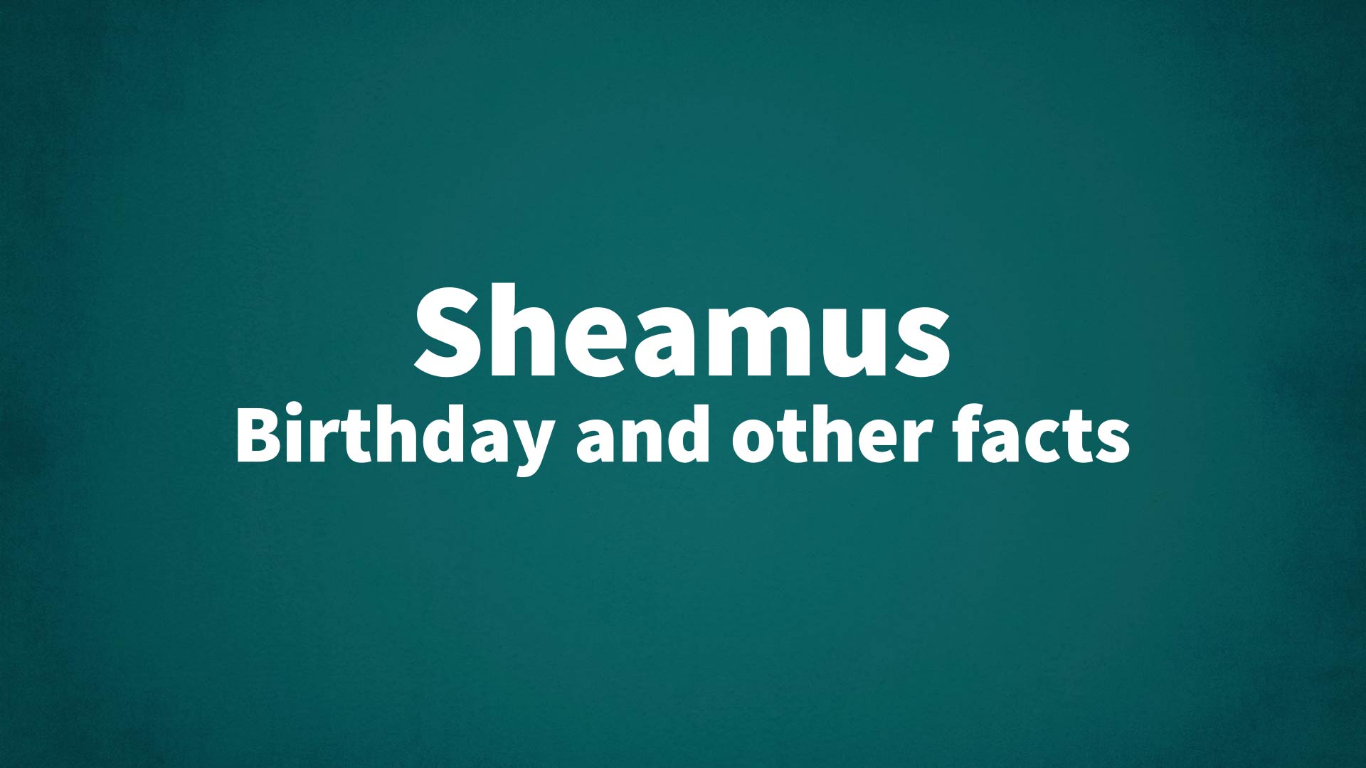 title image for Sheamus birthday