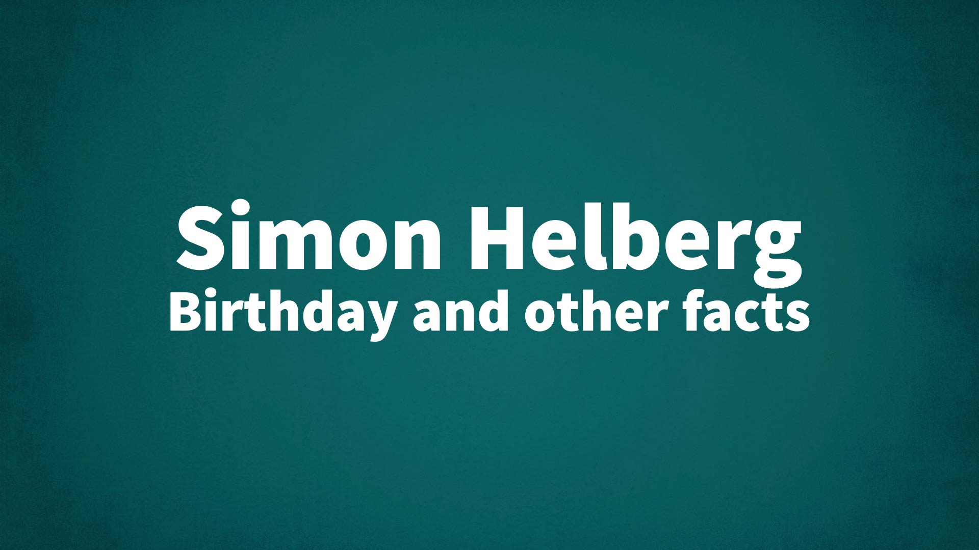 title image for Simon Helberg birthday