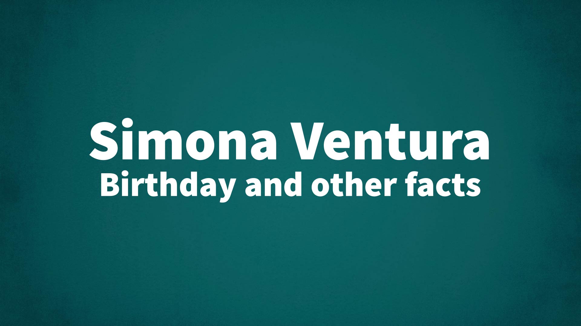 title image for Simona Ventura birthday