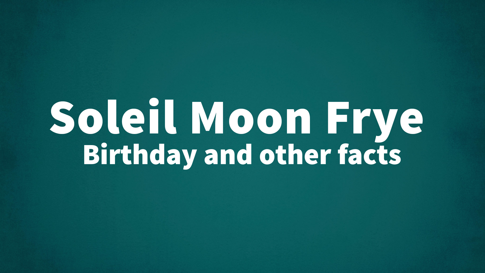title image for Soleil Moon Frye birthday