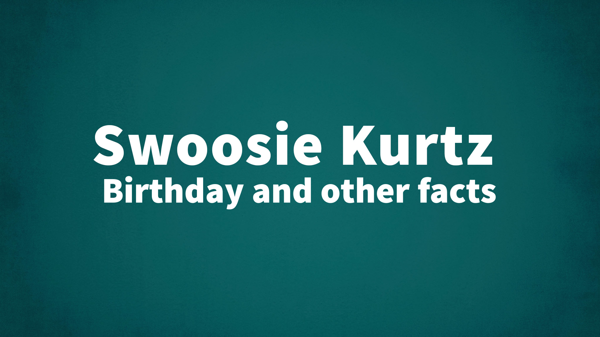 title image for Swoosie Kurtz birthday