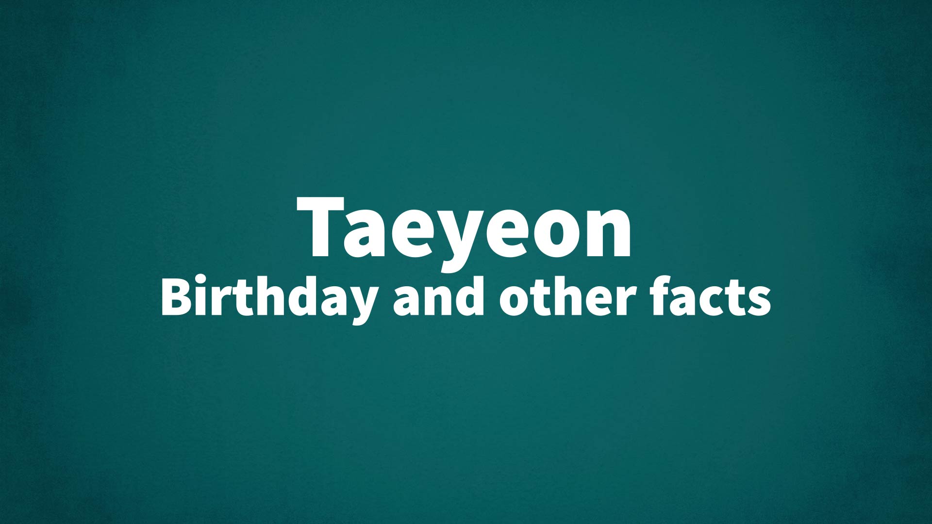 title image for Taeyeon birthday