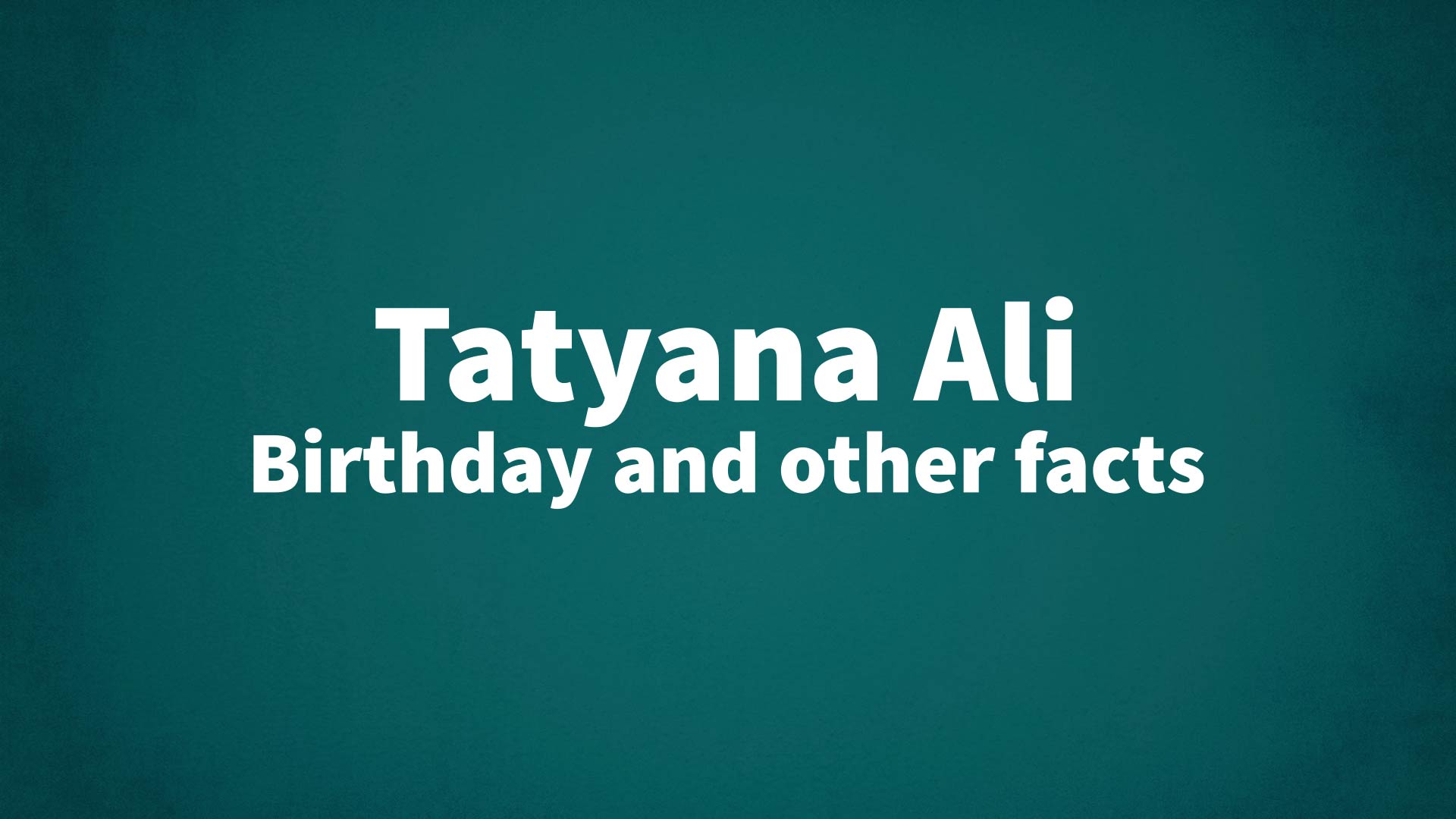 title image for Tatyana Ali birthday