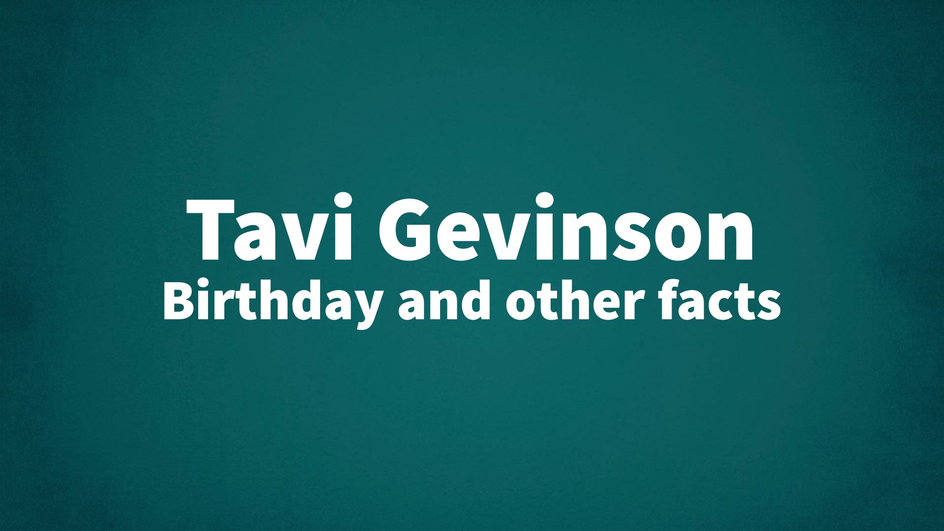 title image for Tavi Gevinson birthday