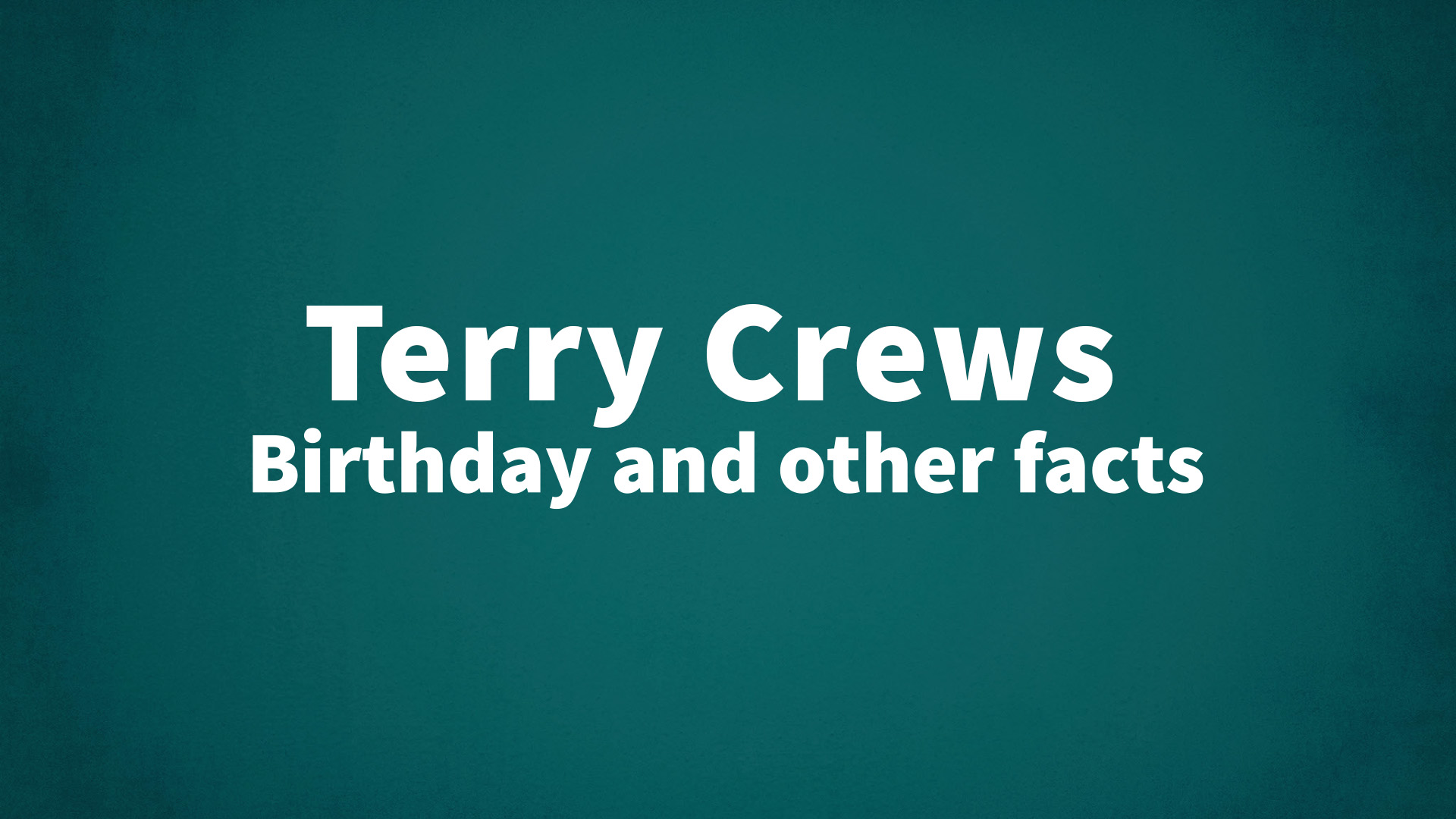 title image for Terry Crews birthday