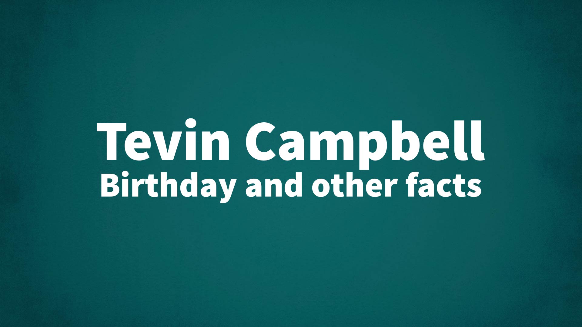 title image for Tevin Campbell birthday