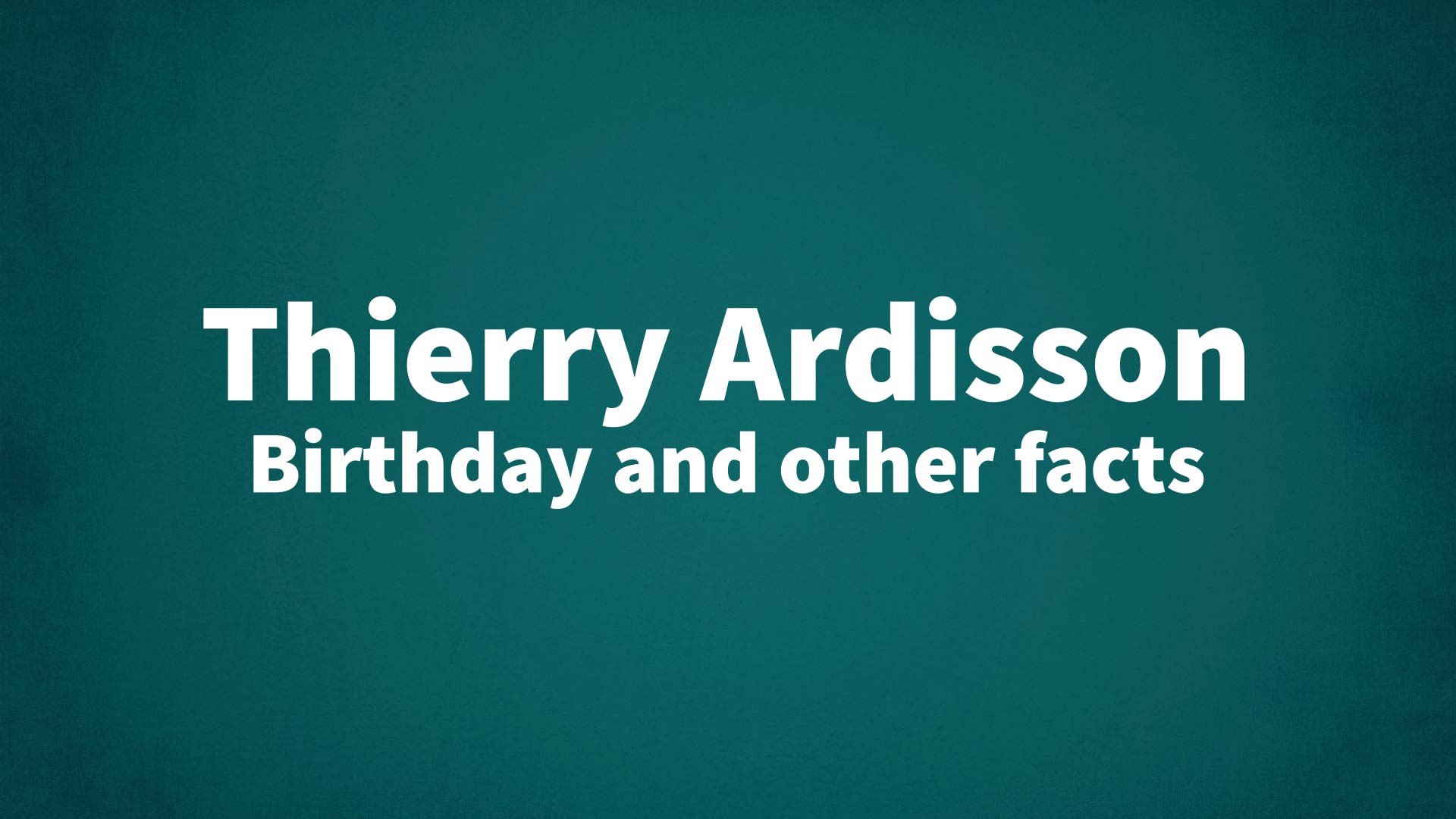 title image for Thierry Ardisson birthday