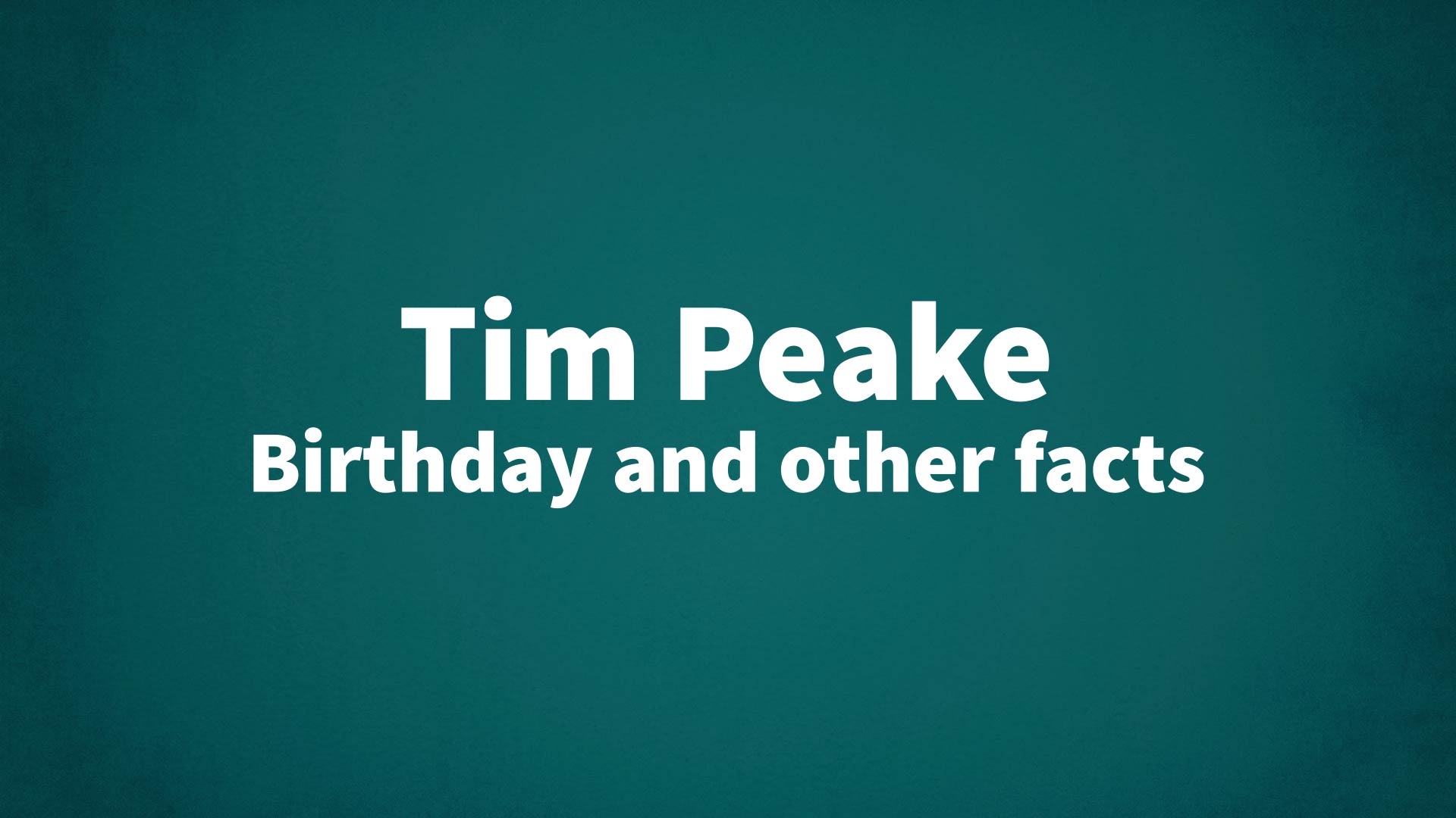 title image for Tim Peake birthday