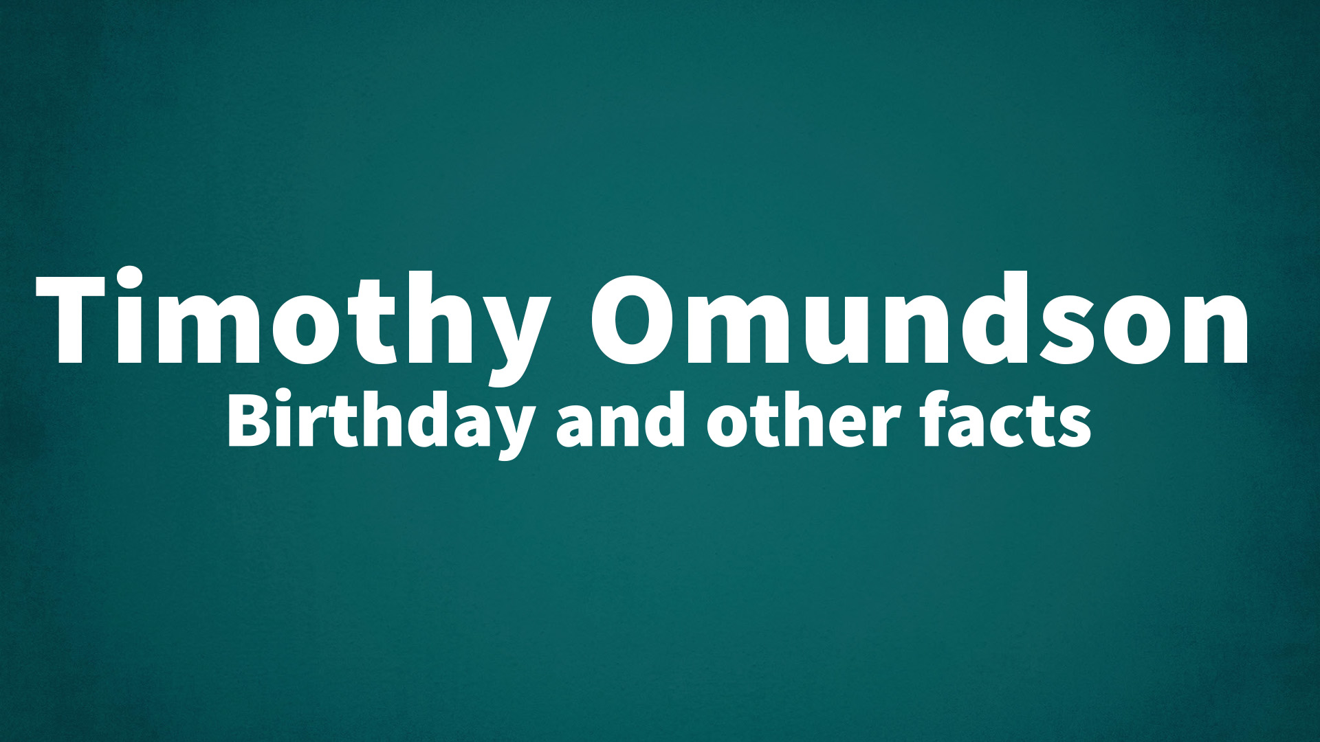 title image for Timothy Omundson birthday