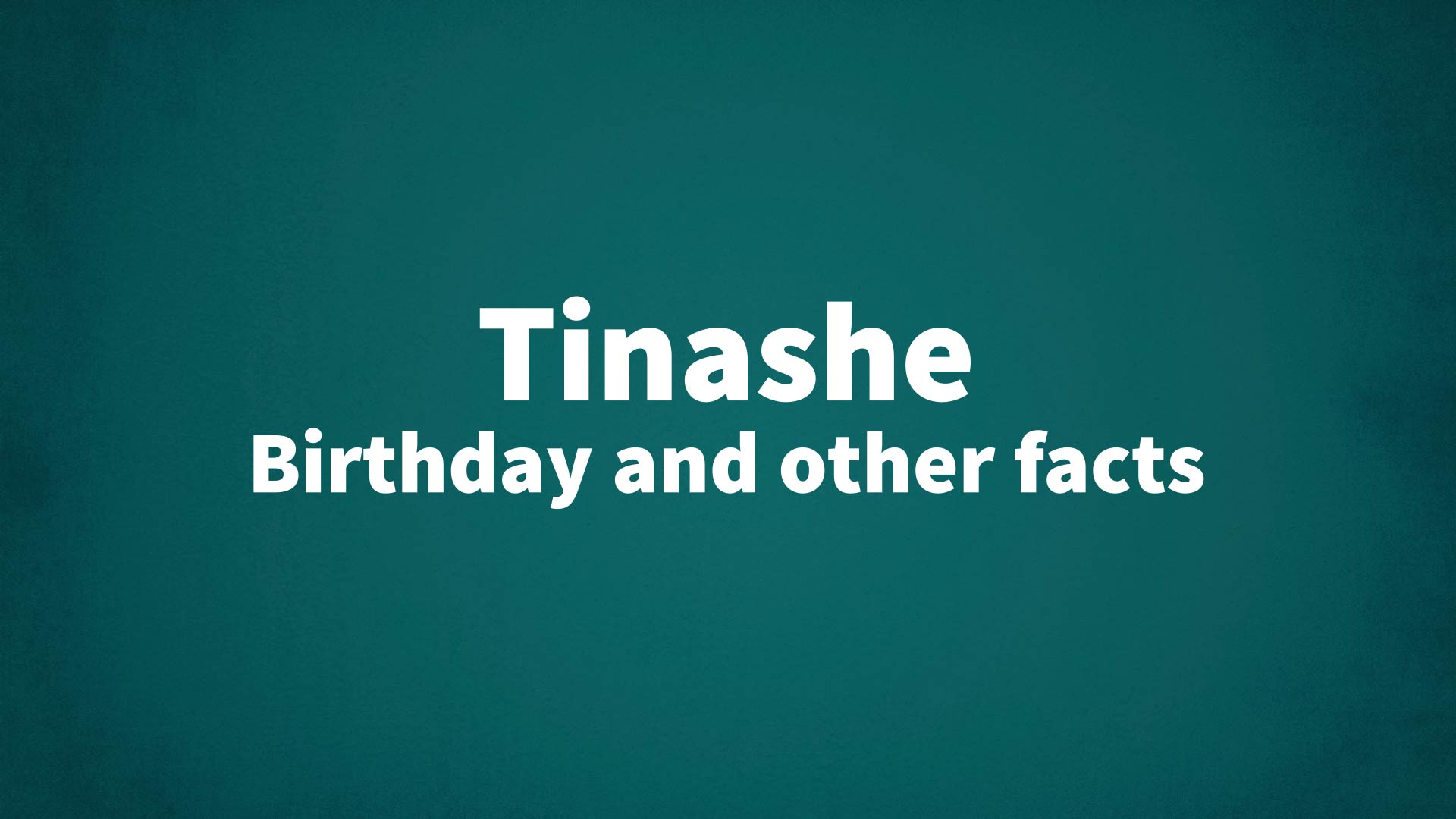 title image for Tinashe birthday