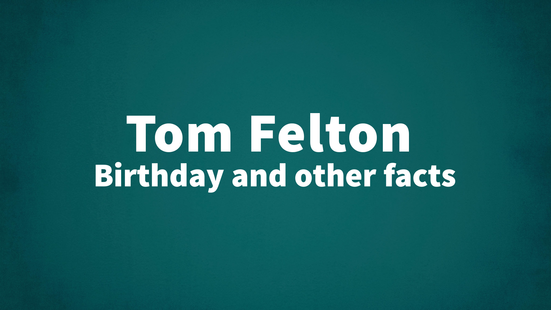 title image for Tom Felton birthday