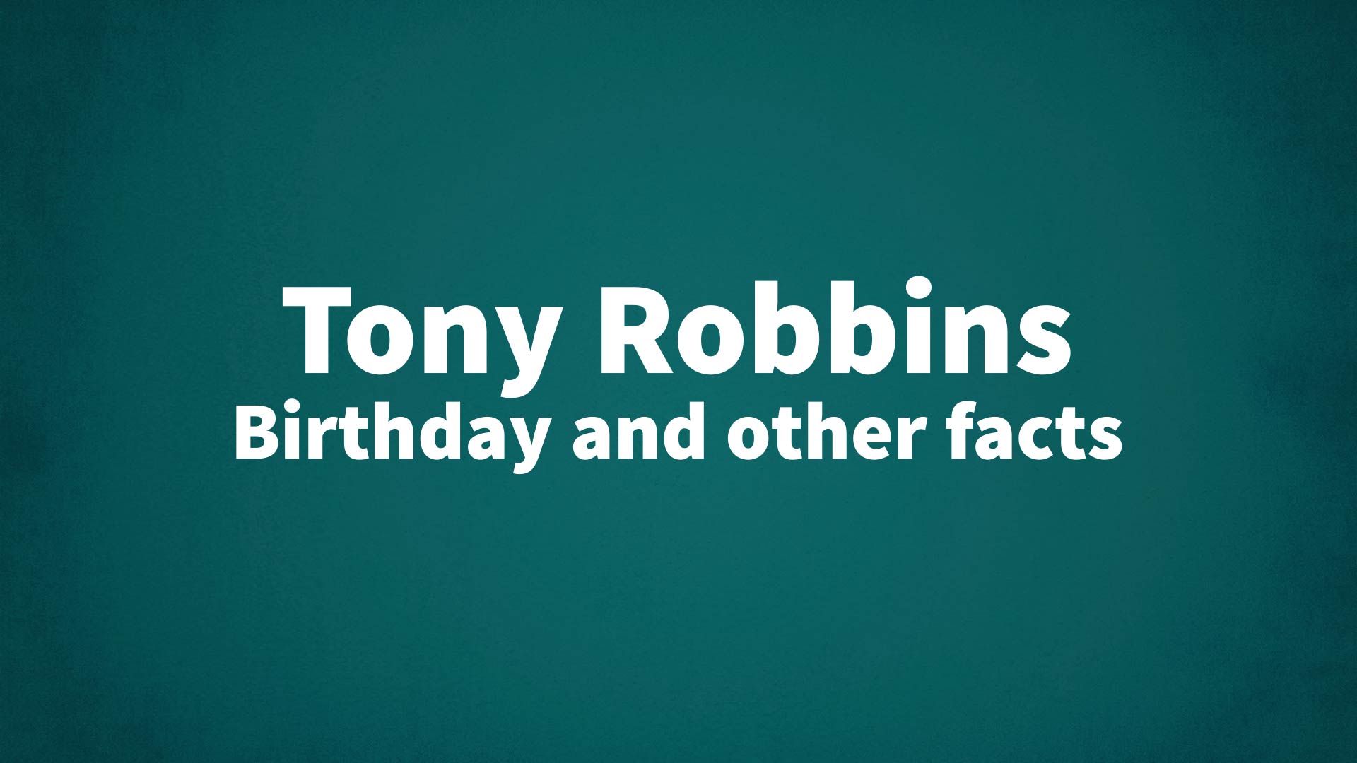 title image for Tony Robbins birthday