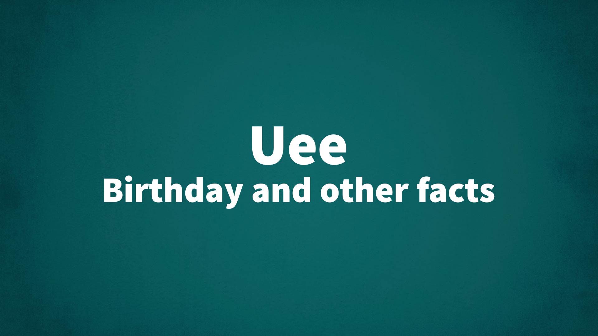 title image for Uee birthday