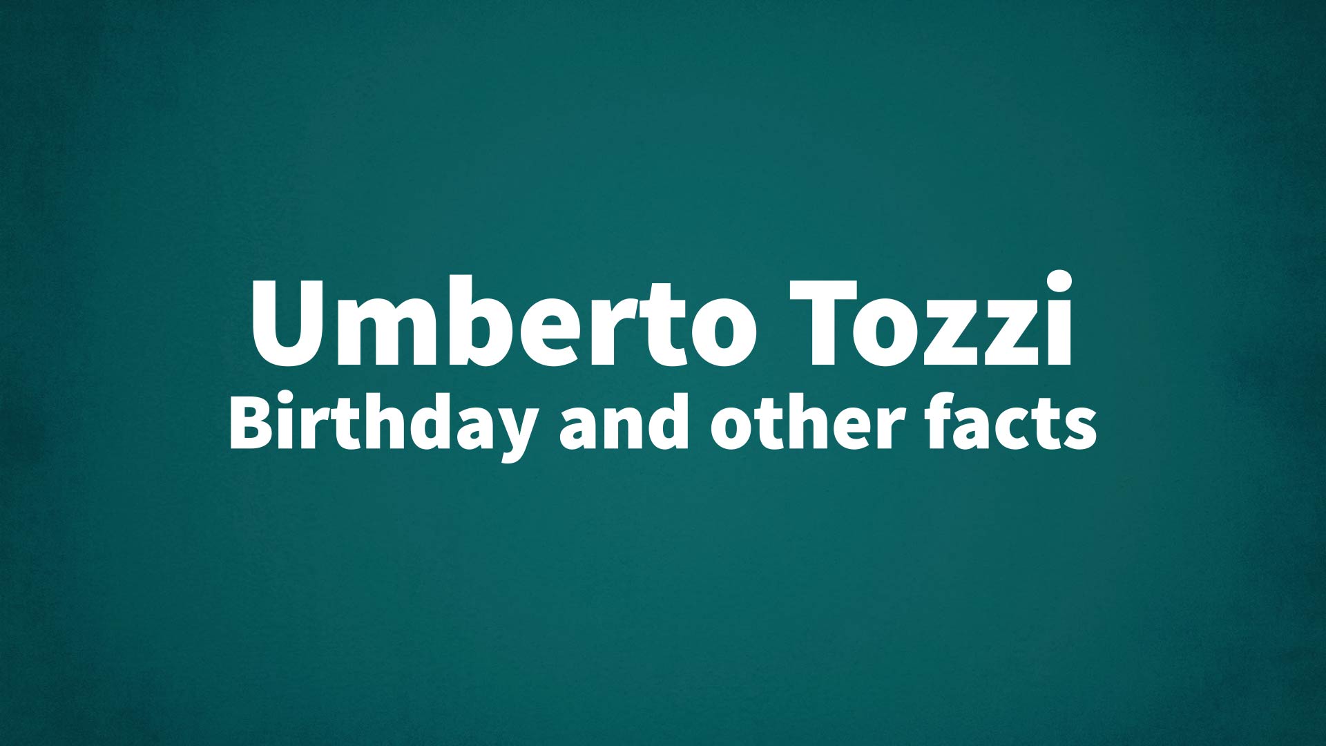 title image for Umberto Tozzi birthday