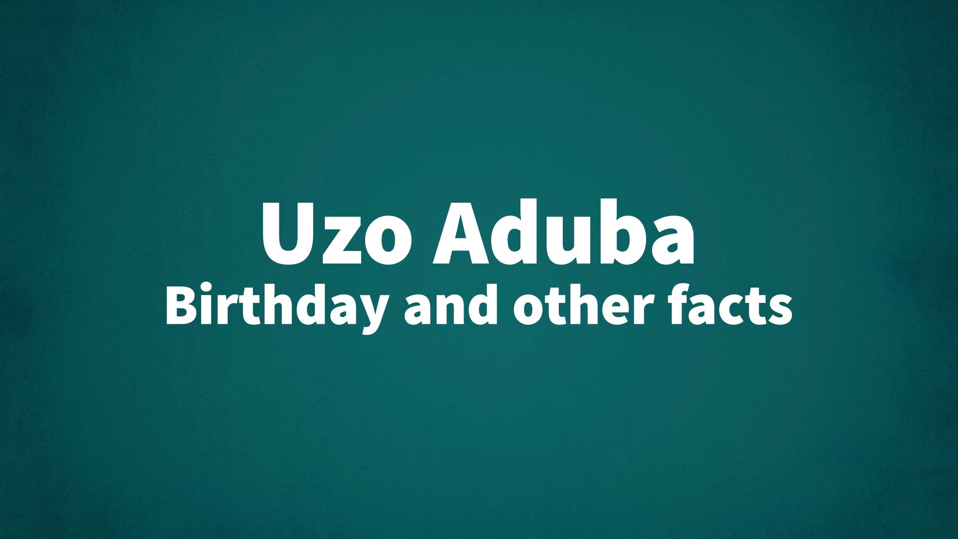 title image for Uzo Aduba birthday