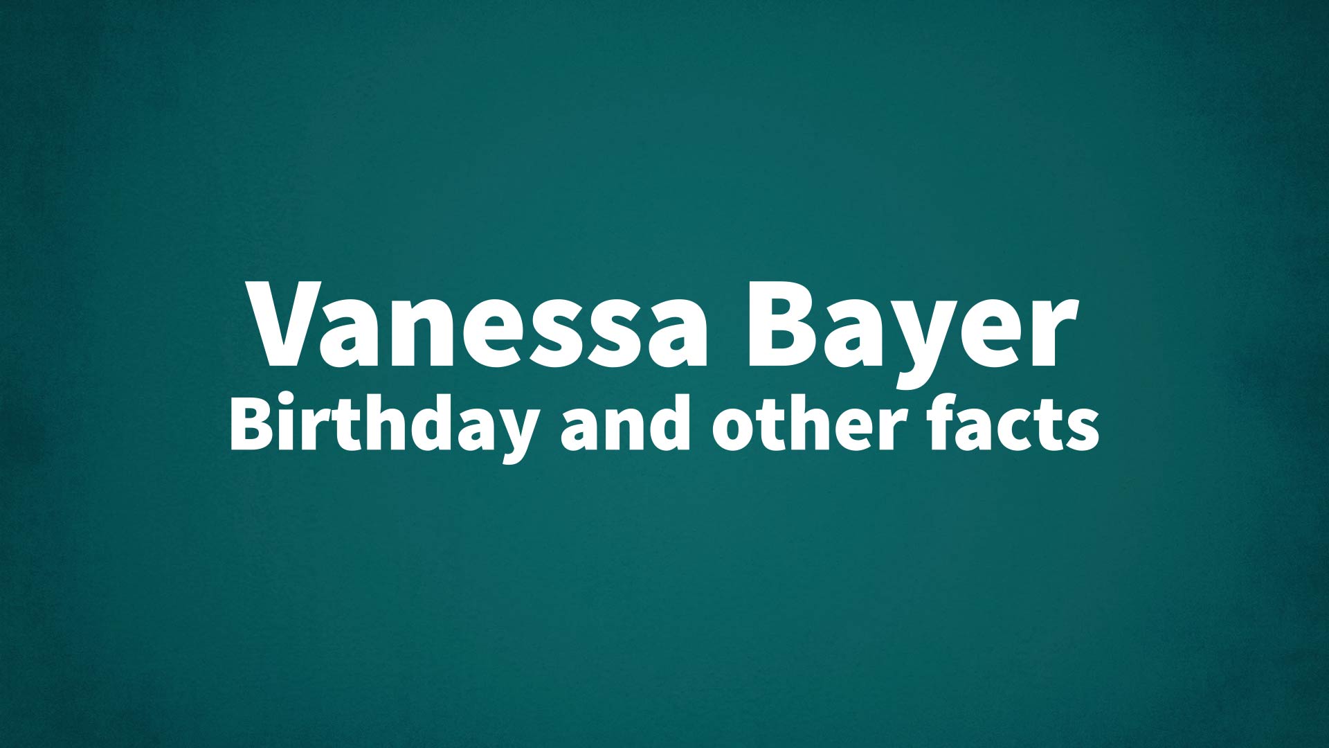 title image for Vanessa Bayer birthday