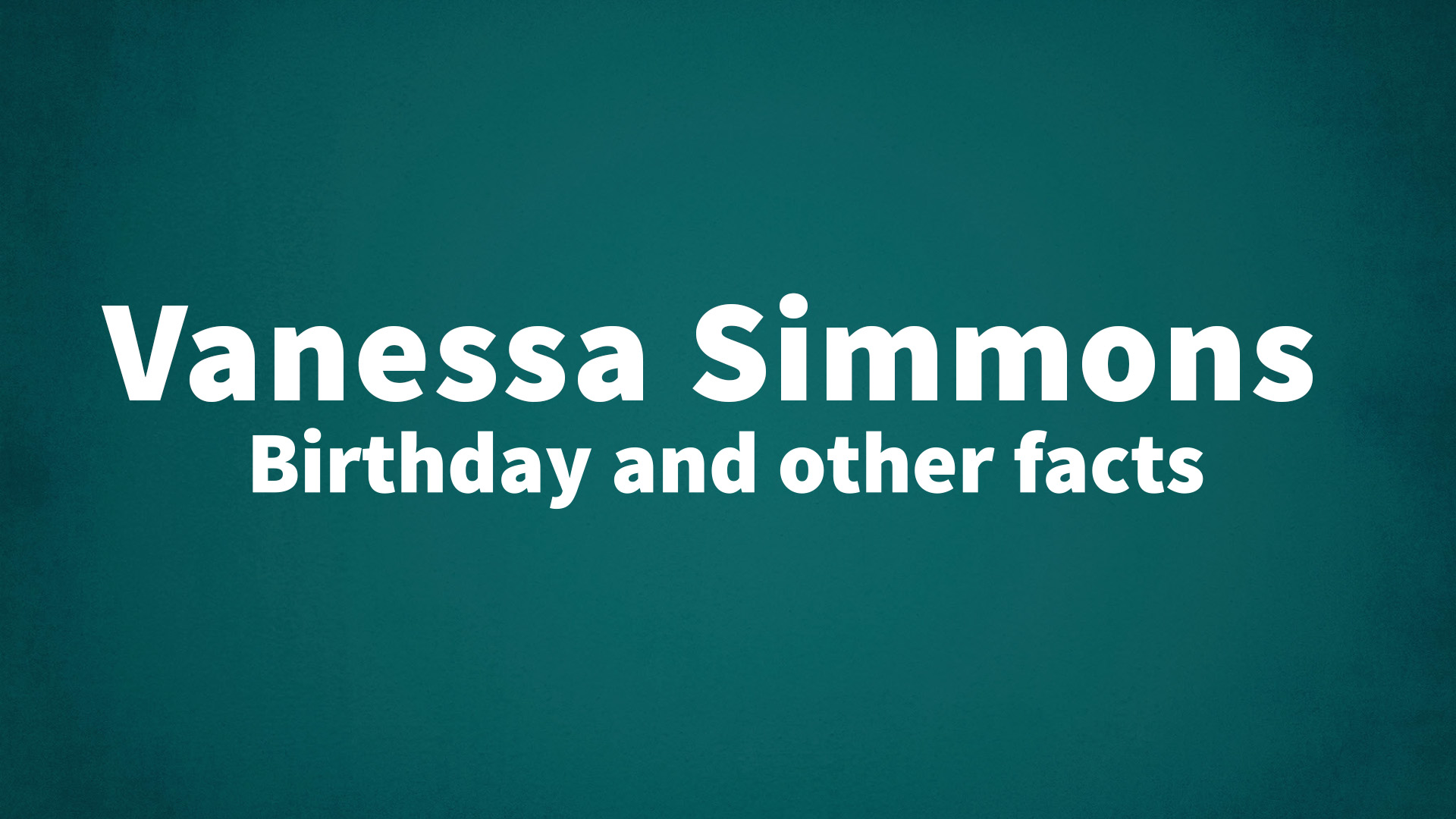 title image for Vanessa Simmons birthday