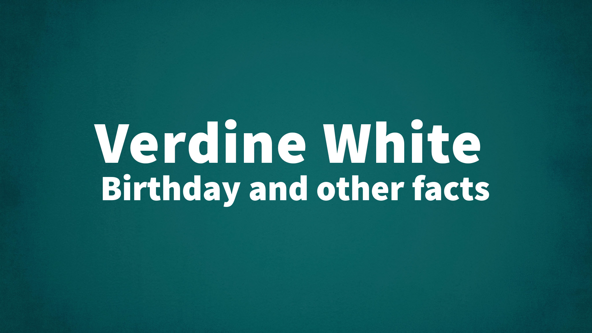 title image for Verdine White birthday