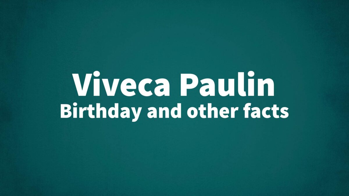 Viveca-Paulin - List Of National Days
