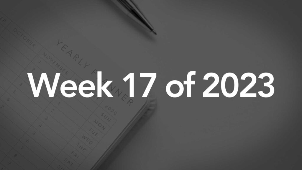 Title image for week 17 of 2023