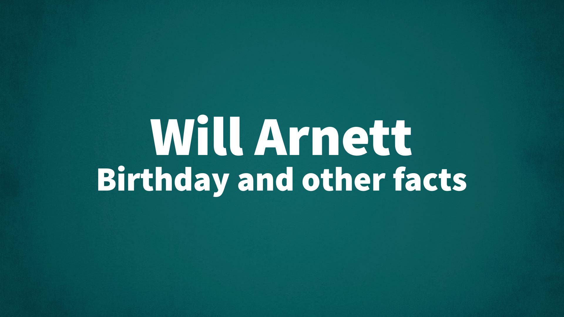 title image for Will Arnett birthday