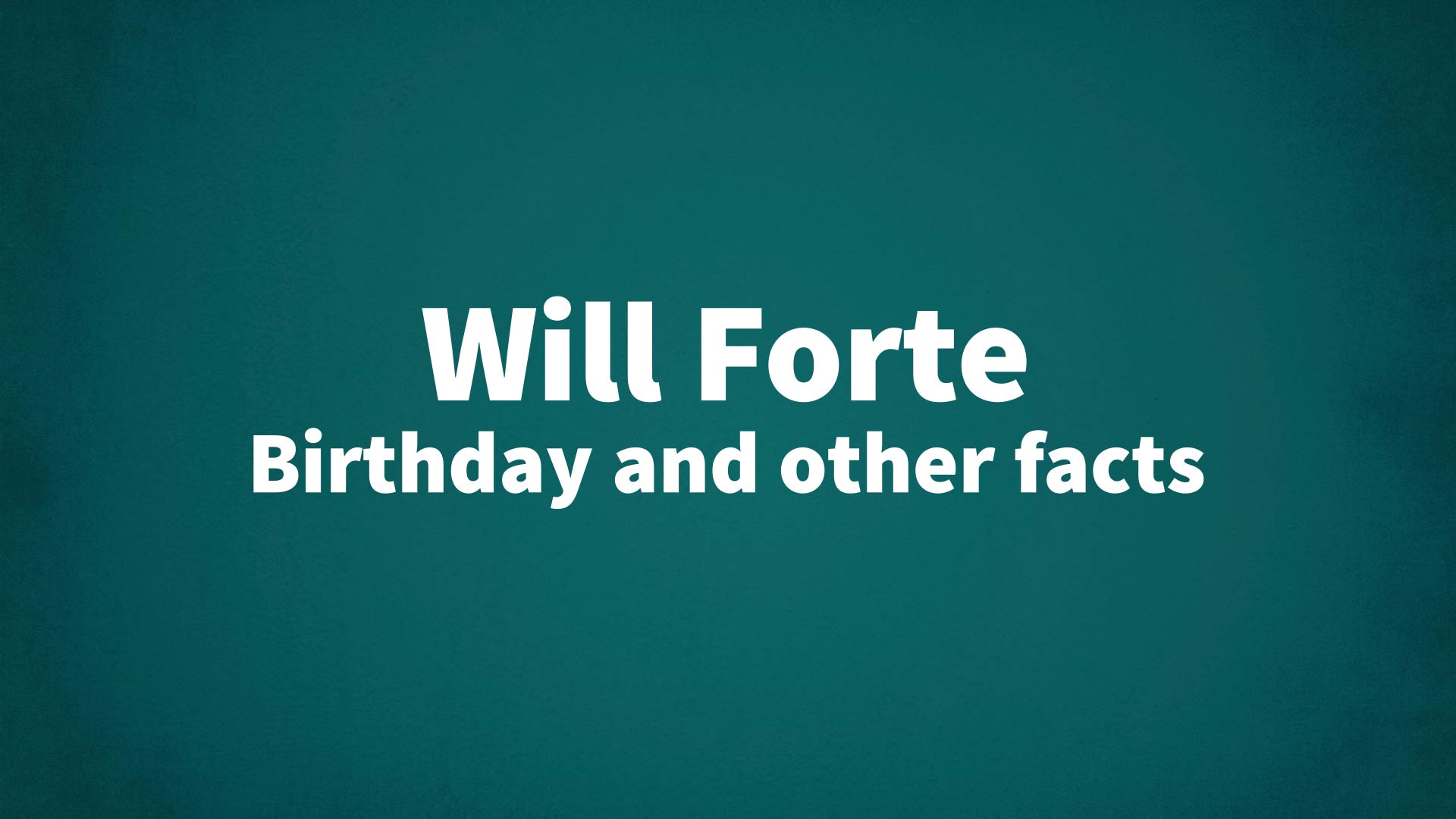 title image for Will Forte birthday