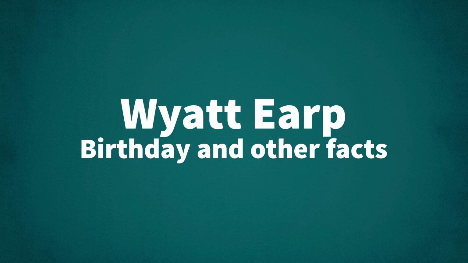 WyattEarp List Of National Days