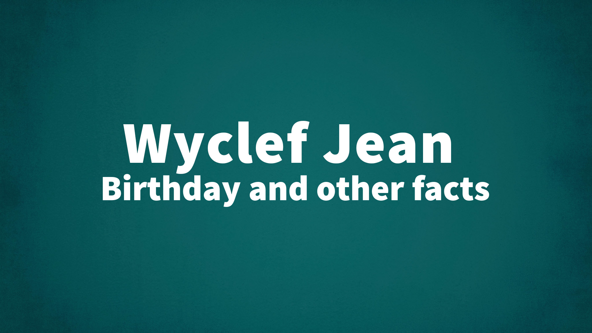 title image for Wyclef Jean birthday